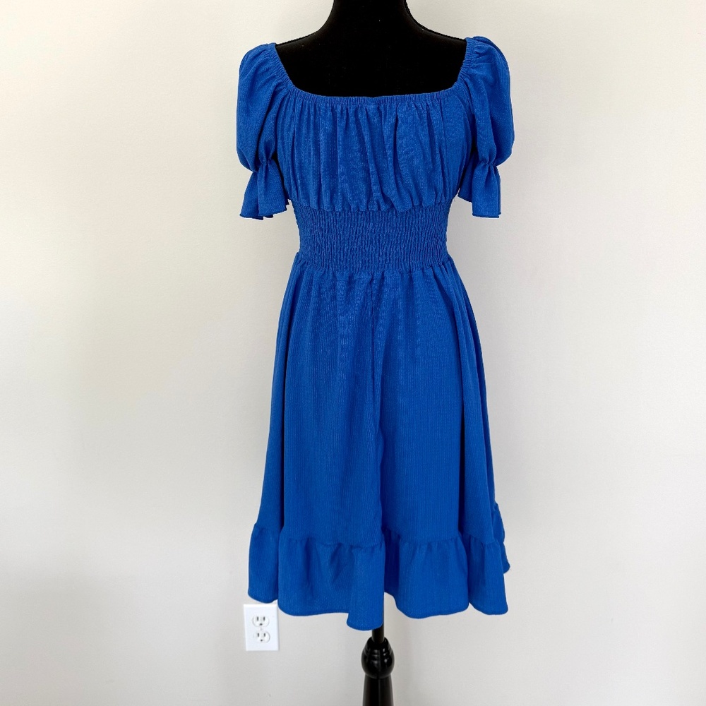 Blue Ruffle Dress - Picture 8 of 9